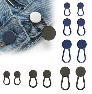 12-teiliger Hosenbundverlängerer, verstellbare Knöpfe, Jeans, elastisch