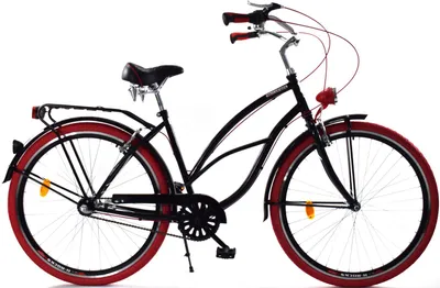Zdjęcie produktu dla Rower Dallas Cruiser 26" 3spd Lady Alu - czarny z czerwonym
