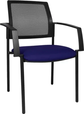 Produktbild von Topstar Besucherstühle BtoB 10 BB200A G260 blau, schwarz Stoff, 2 St.