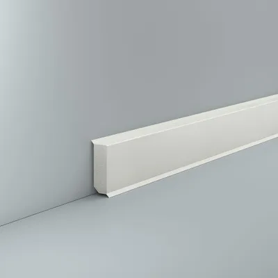 Produktbild von Sockelleiste Kunststoff 12 x 40 Hartschaum RAL 9016 PVC Dichtlippe Feuchtraum