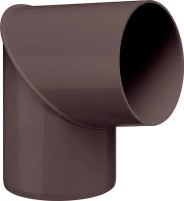 A single brown PVC pipe fitting is shown against a white background.