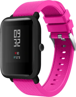 Produktbild von Strap-it Xiaomi Amazfit Bip Armband Silikon (Leuchtend Pink)