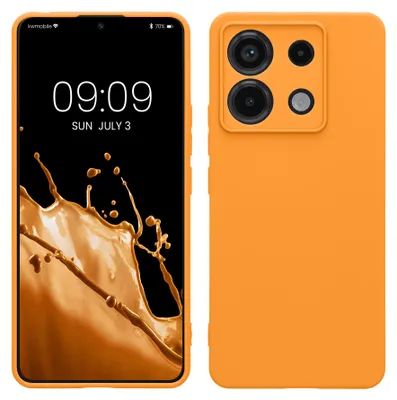 Produktbild von kwmobile Handyhülle für Xiaomi Redmi Note 13 Pro 5G / Poco X6 5G Hülle - weiches Handy Silikon Case - Schutzhülle Cover - Fruity Orange