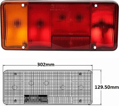 Image de Feu de lunette arrière gauche Iveco Daily EuroCargo, Fiat Ducato, Peugeot Boxer, Renault Master Mascott, Citroen Jumper | 7984016
