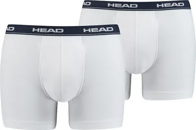 Produktbild von HEAD Herren Boxershort, 2er Pack - Baumwoll Stretch, Basic, einfarbig Weiß/Marine S