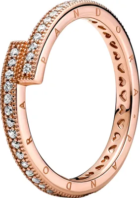 Produktbild von PandoraRing 189491C01 Sparkling Overlapping 14k rosegold plattiert  18