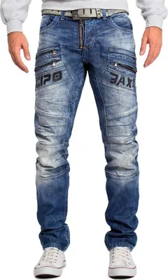Produktbild von Cipo & Baxx Herren Regular Fit Jeans Stonewashed CD491 Blue W33/L34