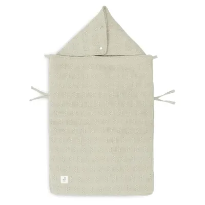 Produktbild von Jollein Fußsack für Autositz und Kinderwagen Grain Knit - Olive Green