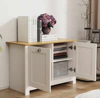 Produktbild von VCM Holz Kommode | Sideboard  mit Drehtüren | Maße ca. H. H. 60 x B. 89 x T. 40 cm - Balusa M
