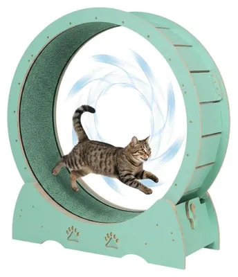 Produktbild von GarveeHome Großes Indoor-Katzen-Übungsrad aus Holz - Leise und stabil - Abnehmba
