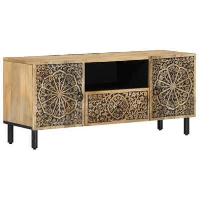 Image de vidaXL Armoire TV 105x33x46 cm bois massif mangue