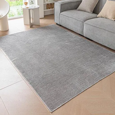 Produktbild von Unyqoos® Waschbarer Kurzflor-Teppich Chenille 0,5 mm – rutschfester Leinenrücken mit TPR, ideal für Wohnzimmer & Küche, waschbar bis 30°C