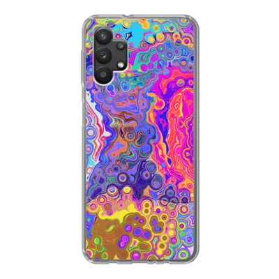 Produktbild von MuchoWow® Handyhülle Schutzhülle Hülle für Samsung Galaxy A32 5G Kunst - Formen - Farbe - Psychedelisch Silikon Softcase Handy Hülle - Softcase