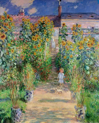 Produktbild von Claude Monet Kunstdruck Bild - Der Garten Des Künstlers In Vétheuil, 1881 (50 x 40 cm)