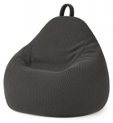 Produktbild von Birnen-Sitzsack aus Cord mit abnehmbarem Bezug 80 x 70 cm, Dunkelgrau