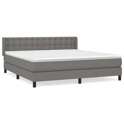 Produktbild von vidaXL Boxspringbett mit Matratze Dunkelgrau 180x200 cm Stoff