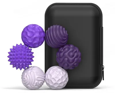 Immagine prodotto di INF Palle Sensoriali Magnetiche in Silicone Set da 6 – Giocattolo Fidget Magnetico in Silicone Alimentare per Sollievo dallo Stress e Abilità Motorie Fini Viola