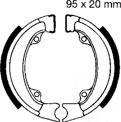 Immagine prodotto di Ganasce freno EBC con molle H302 D.95mm