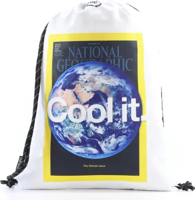 Produktbild von National Geographic Turnbeutel Earth aus recyceltem Polyester Weiß One Size