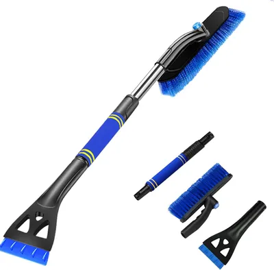 Produktbild von Auto Eiskratzer & Schneebesen (2 in 1) Einfach zu montierende, verbesserte eiskratzer Auto mit Besen, 360¡ã drehbarem Schneebš¹rste und ergonomischem Schaumstoffgriff, geeignet fš¹r LKW und SUV