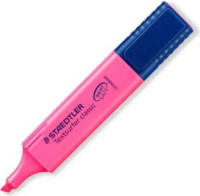 Obrázok produktu pre Staedtler 364-23, 1 kusov, Ružová, Hrot dláta, Modrá, Ružová, Polypropylén (PP), 1 mm