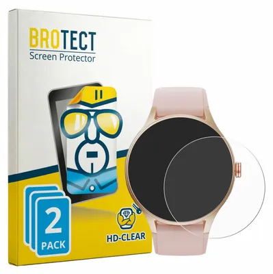 Produktbild von 2x Für Woneligo Smartwatch 1.57" Schutzfolie BROTECT Displayschutz Display Schutz Folie Klar Transparent