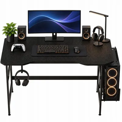 Obrázok produktu pre Herný Stôl Herný Stôl Moderný Počítačový Čierny Loft 120 Cm
