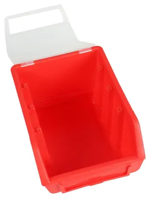 Produktbild von Sichtlagerkasten mit Deckel, Gr. 2, rot