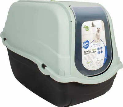 Produktbild von Duvo+ Katzentoilette Romeo ECO grau/dunkelgrau, Maße: 57 x 39 x 41 cm