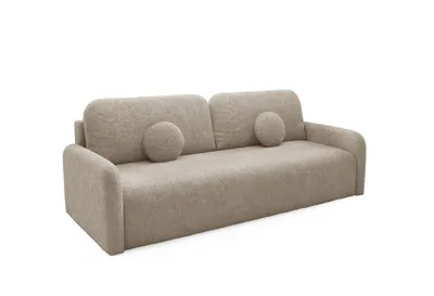 Produktbild von Schlafsofa Ravio beige mit Schlaffunktion Bettkasten 218 cm Couch 194x140 Stoff Fredo Modern