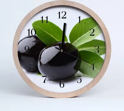 Produktbild von Holzuhr 30fi cm wanduhr - Oliven Küche