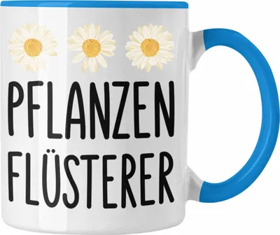 Produktbild von Trendation - Pflanzenflüsterer Gärtner Tasse mit Spruch Garten Hobbygärtner Geschenk Lustig Gärtnerin Geschenkidee (Blau)