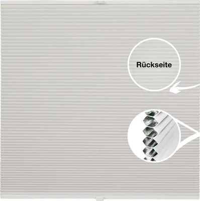Produktbild von Waben-Plissee Thermo auf Maß für Fenster zum Anschrauben Farbe: Weiß, Größe: B): 151-160 cm, H): 101-150 cm