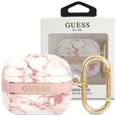 Produktbild von Guess Marmorriemen - Etui Airpods 3 (Rosa)
