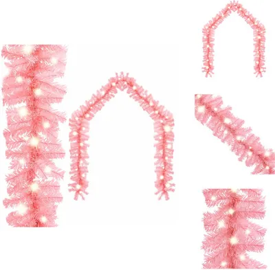 Produktbild von vidaXL Weihnachtsgirlande mit LED-Lichtern 20 m Rosa -  Weihnachtsbeleuchtung