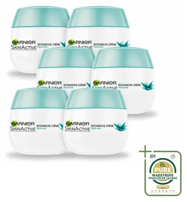 Image de 6 x Crème de jour Botanische SkinActive Garnier à l'Aloe Vera, 50 ml - Pack économique - 6 pièces
