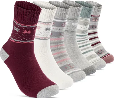 Produktbild von 6 oder 12 Paar THERMO Socken Damen mit Innenfrottee Wintersocken Damensocken 38204 - 6er 39-42