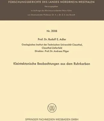 Obrázek produktu pro Kleintektonische Beobachtungen aus dem Ruhrkarbon