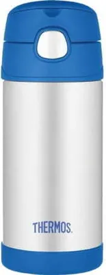 Produktbild von Kinder-Thermoskanne mit Strohhalm Thermoskanne 0,35l blau