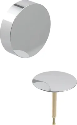 Produktbild von Geberit Fertigbauset für Wannenablauf d52, Drehbetätigung Chrom