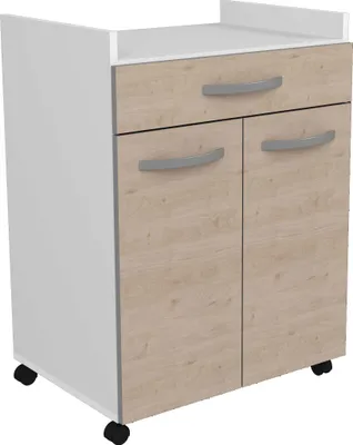 Immagine prodotto di server da 60 cm - 1 cassetto e 1 anta - 60 x 44 x 81 cm - colore rovere