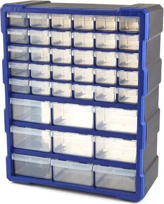 Produktbild von Ladenkast, Assortimentskast, Opbergsystem, 39 Einbaulöcher, Metall, 100 kg Fassungsvermögen