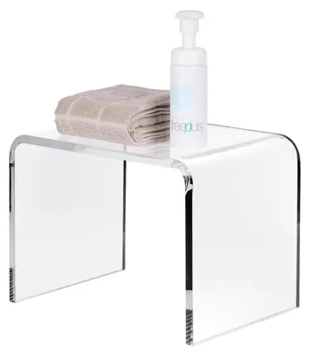 Produktbild von Hocker Badhocker Duschhocker - Transparentes Acryl - Rutschfest - 33 x 22,9 x 22,9 cm