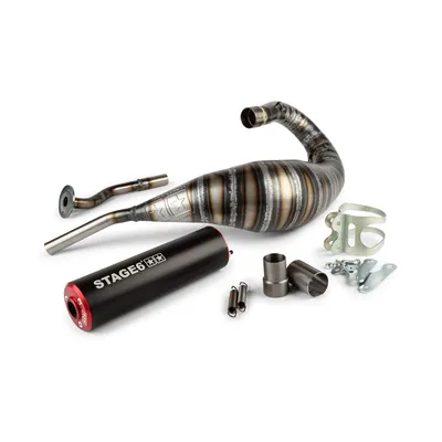 Immagine prodotto di Marmitta Stage6 Bigrace Per 80 / 90 Cc Cnc Rosso Alta Hm / Vent / Beta Rr Am6