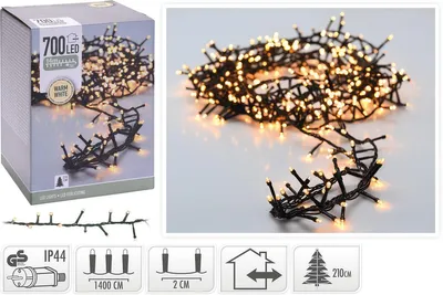 Immagine prodotto di Luci di Natale MicroCluster senza fili 14 metri bianco caldo 700 LED IP44
