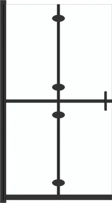 Produktbild von vidaXL Faltbare begehbare Duschwand Transparentes ESG Glas 120x190 cm