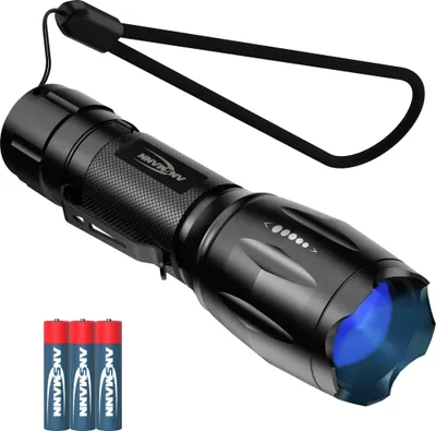 Immagine prodotto di Torcia ANSMANN, lampada UV, lampada LED, 400nm, 4 modalità di illuminazione
