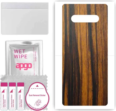 Produktbild von apgo Rückseite Schutzfolie, Skin, kompatibel mit Black Shark 4, Hinten Displayschutzfolie aus Vinylfolie, kratzfest, einfache Montage - Tigerwood