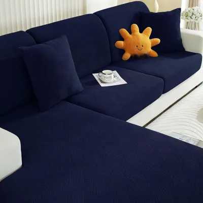 Productafbeelding van Kussenhoes voor zitkussen, stretch, blauw, geschikt voor 1 persoon