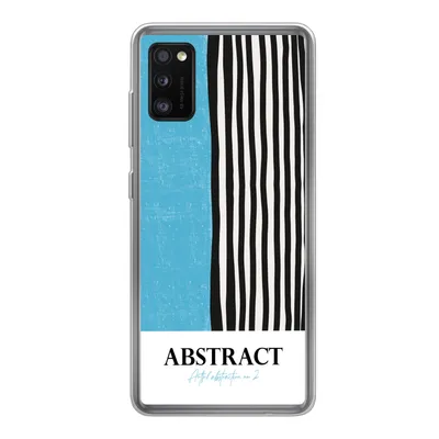 Produktbild von MuchoWow® Handyhülle Schutzhülle Hülle für Samsung Galaxy A41 Design - Blau - Schwarz - Weiß Silikon Softcase Handy Hülle - Mobiltelefon